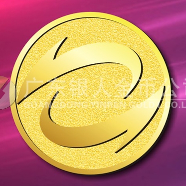 2015年3月定制　中經(jīng)萬(wàn)達(dá)千足金徽章制作、黃金徽章制作